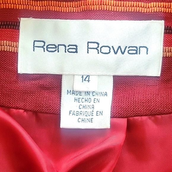 RENA ROWAN Brick Red Designer Jacket, Size: 14 - Picture 8 of 9